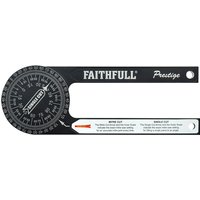 Faithfull Prestige Mitre Saw Protractor Black Aluminium