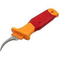 Faithfull FAITKVDES Vde Stripping Knife With Sickle Blade 205Mm