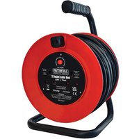 Faithfull Power Plus Open Drum Cable Reel 240V 13A 2-Socket 20M