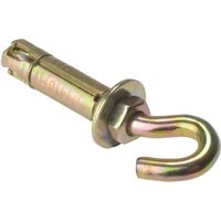 Fandf 5HOOK10 Masonry Anchor - Hook Bolt - Zinc Yellow Passivated M10 (Bag Of 5)