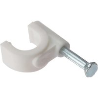 Fandf RCC78W Cable Clips - Round - White 7-8Mm (Box Of 100)