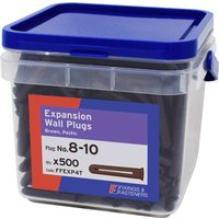 Fixings & Fasteners FFEXP4T Expansion Wall Plug Brown 8-10 Tub 500