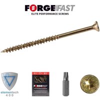 Forgefast FFT6120Y Elite Low-Torque Woodscrews 6.0 X 120Mm (Box Of 100)
