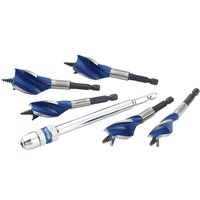 Irwin 5 Piece 6X Blue Groove Stubby Wood Bit Set