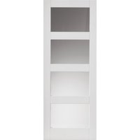 JB Kind Cayman White Glazed Internal Door 35 X 1981 X 686