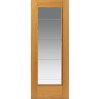 JB Kind Medina Oak Glazed Internal Door 40 X 2040 X 726