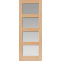 JB Kind Nevis Oak Glazed Internal Door 40 X 2040 X 826