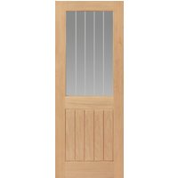 JB Kind Thames Oak Half Light Glazed Internal Door - Unfinished 35 X 1981 X 686