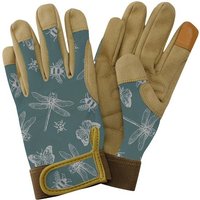 Kent & Stowe 70105256 Flutter Bugs Teal Premium Comfort Gloves - Ladies Small