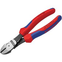 Knipex 74 12 180 SB High Leverage Diagonal Cutters Multi-Component Grip With Spring 180Mm
