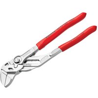 KNIPEX Pliers Wrench Pvc Grip 180Mm - 35Mm Capacity in Red