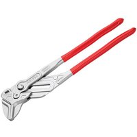 KNIPEX Xl Pliers Wrench Pvc Grip 400Mm - 85Mm Capacity in Red