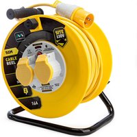 Masterplug Lvct5016-2-Mp 16 Amp 2 Gang Cable Reel 50 Metres 110V