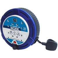 Masterplug SCT0510/4BL-MP Cassette Reel 4 Gang 10A 5M Blue Sct0510/4Bl-Mp