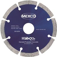 Mexco GPX10811522 Gpx10-8 Concrete Diamond Blade 115 X 22Mm