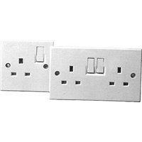 Mv 2 Gang Switched Socket Outlet 2282