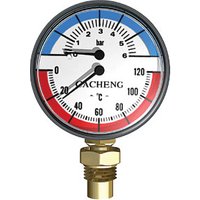 Mv Pressure/Temperature Gauge 0-6 Bar 1/2 In PG12