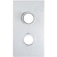 Mv Rectangular Chrome Cover Plate For Tor2D Two Hole RT2D