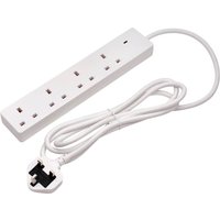 Non-Branded Four Socket Extension Lead With Neon Indicator 2M Pk 1 09657