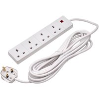 Non-Branded Four Socket Extension Lead With Neon Indicator 5M Pk 1 09658