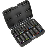 Sealey Premier 17 Piece 3/8" Drive Deep Impact Socket Set