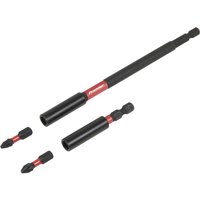 Sealey 4 Piece Impact Screwdriver Bit Holder and PZ2 Bit Set