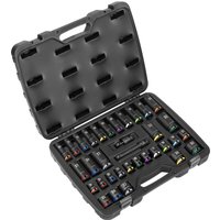 Sealey 34 Piece 1/2" Drive Colour Coded Impact Socket Set