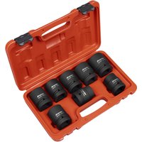 Sealey Premier 8 Piece 1" Drive Hexagon Impact Socket Set