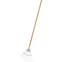 Premier Lawn Rake With Long Ash Handle & Stainless Steel Tines