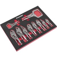 Sealey Premier 10 Piece Locking Pliers Set in Foam Tray Module
