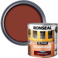 Ronseal 38675 10 Year Woodstain Deep Mahogany 750Ml