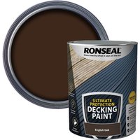 Ronseal 39149 Ultimate Protection Decking Paint English Oak 5 Litre