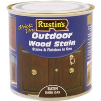 Rustins ESDO250 Quick Dry Exterior Woodstain Satin Dark Oak 250Ml