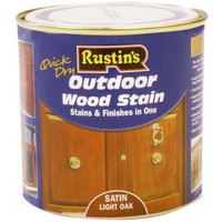 Rustins ESLO250 Quick Dry Exterior Woodstain Satin Light Oak 250Ml