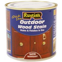 Rustins ESMA500 Quick Dry Exterior Woodstain Satin Mahogany 500Ml