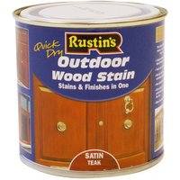 Rustins ESTE250 Quick Dry Exterior Woodstain Satin Teak 250Ml
