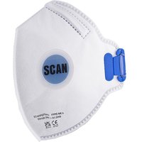 Scan DTC3X-F FFP2 Fold Flat Disposable Mask Valved Fp2 Protection (Pack 3)
