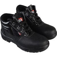 Scan JC-B917 4 D-Ring Chukka Safety Boots Black Uk 3 Eur 36