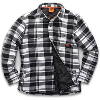 Scruffs T55354 Worker Padded Checked Shirt Black/White M Each 1