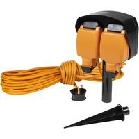 Sealey 2 Socket Weatherproof Extension Lead and Ground Spike 240v