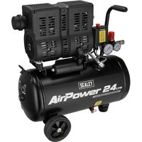 Sealey SAC2400S Low Noise Oil Free Direct Drive Air Compressor 24 Litre