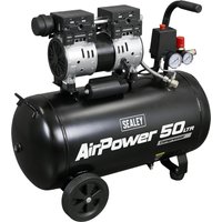 Sealey SAC5000S Low Noise Oil Free Direct Drive Air Compressor 50 Litre
