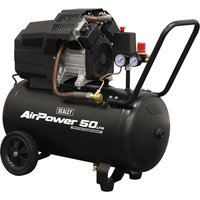 Sealey SAC5002 V-Twin Oil Free Direct Drive Air Compressor 50 Litre