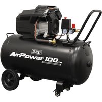 Sealey SAC10002 V-Twin Oil Free Direct Drive Air Compressor 100 Litre