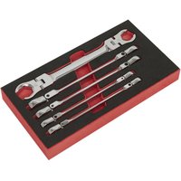 Sealey 5 Piece Flexi Head Flare Nut Spanner Set