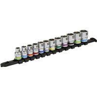 Sealey 12 Piece 3/8" Drive Colour Coded Hexagon Socket Set