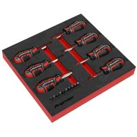 Sealey GripMAX 17 Piece Stubby Screwdriver Set in Module Tray