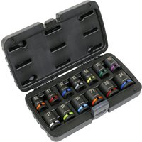 Sealey 13 Piece 1/2" Drive Colour Coded Hexagon Impact Socket Set