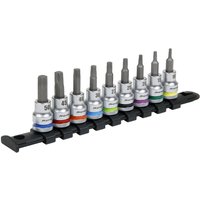 Sealey 9 Piece Colour Coded 3/8" Drive Torx Socket Bit Set