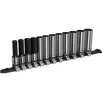 Sealey Black Series 12 Piece 3/8" Drive Deep Hexagon Socket Set